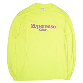 Autre Marque T-shirt a maniche lunghe con logo Zepanese M Giallo Lime