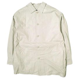 Autre Marque H BEAUTY&YOUTH Fake-Leder Hemdjacke Beige