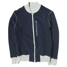Autre Marque Reversible Sweat Stadium Jacket XS Marine/Grau