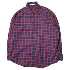 Autre Marque ASTRAET Verificar Camisa Grande Roja/Marina de Manga Larga