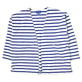 Autre Marque BEAMS Cut-Off Cardigan S Weiß/Blau