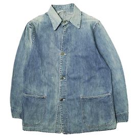 Autre Marque Chaqueta de overol de mezclilla fuerte y confiable de los años 40
