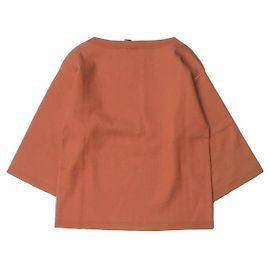 Autre Marque Top de punto de cuello barco de doble cara GIZA BIRDS EYE de Auralee