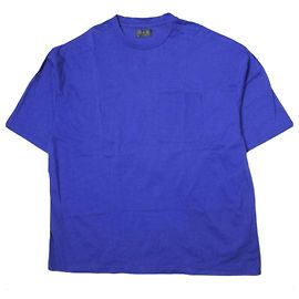 Autre Marque A4A Silket Pocket T-Shirt Blau Baumwolle