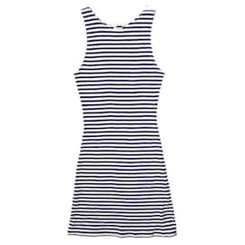 Autre Marque Top Bodycon de Algodón Púrpura/Blanco