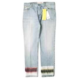Pantalones de algodón, mohair, cuero y denim Marni PAJD0344L0
