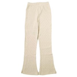 Autre Marque Calças flare waffle Healthknit 32004 Bege