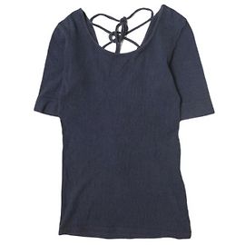Autre Marque Camiseta de algodón orgánico R JUBILEE con lazada en la espalda