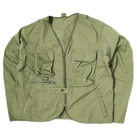 Kenneth Field Travel Fishing Cardigan aus Nylon-Twill S Olive - Autre Marque