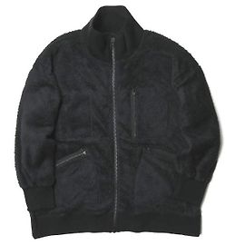 Autre Marque HUMIS Deformation Boa Blousonjacke Schwarz