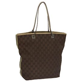 Borsa tote in tela GG Sherry Line di GUCCI marrone 31243 Auth ep7003