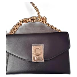Clutch Céline in pelle nera