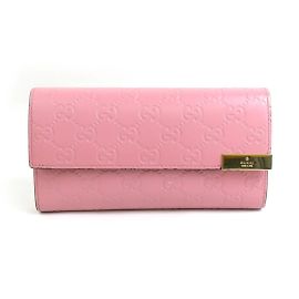 Gucci Langer Geldbeutel aus rosa Leder