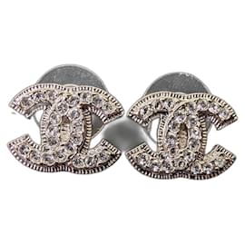 CC A12V Logo Classico Senza Tempo Scatola per Orecchini in Cristallo SHW CocoMark - Chanel
