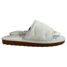 Chloé Maxie Sandali Piattaforma Slip-on in Nylon Bianco