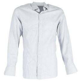 Camicia a maniche lunghe a quadri con bottoni Tom Ford in cotone blu