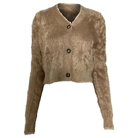 Gekürzter gebürsteter Cardigan aus braunem Nylon von Acne Studios