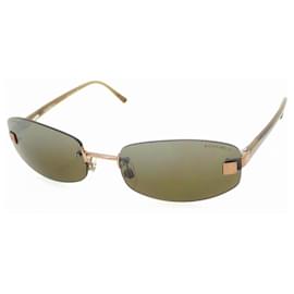 Lunettes de soleil sans monture bronze vert foncé Chanel 4057