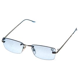 Gafas de sol sin montura tintadas en azul plateado Christian Dior Dragon 58ENH