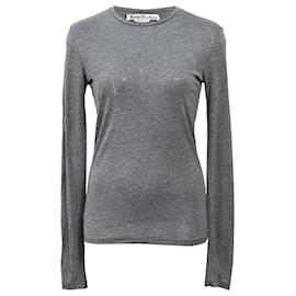 Sudadera de manga larga Acne Studios en algodón gris