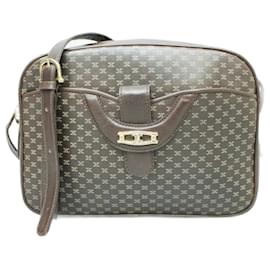 Céline Borsa a Spalla Celine Macadam in Pelle Marrone con Motivo Dorato dal 1900 al 2000