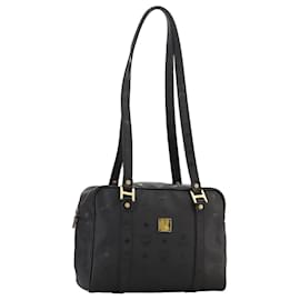 Borsa a spalla MCM Vicetos Logogram PVC Nera Auth 104709