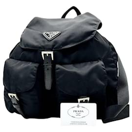 Prada Sport Rucksack aus schwarzem Nylon mit Logo