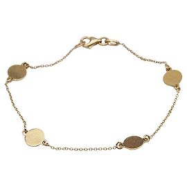 Autre Marque Bracciale in Oro Giallo 18K con Motivi Ovali