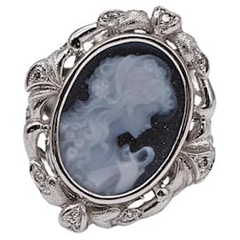 Autre Marque Anillo CAMAFEO en Oro Blanco y Diamantes
