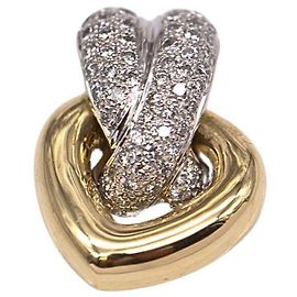 Autre Marque Pendente Bicolore con Pave di Diamanti