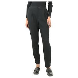 Autre Marque Pantalones de pana negros con pliegues - talla XS
