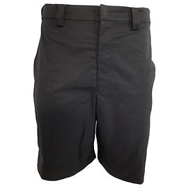 Bermuda in poliestere nero con patch logo Valentino Garavani