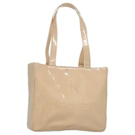CHANEL Borsa Tote Smalto Beige Oro CC Auth bs20922