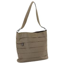 Borsa a spalla Vala in tela marrone Salvatore Ferragamo Auth bs20980