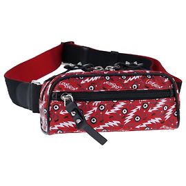 Borsa a vita in nylon rosso Christian Louboutin Auth bs21001
