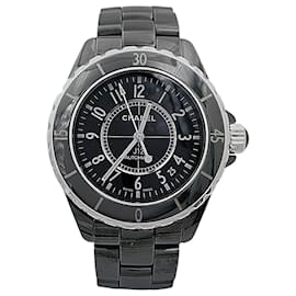 Chanel-Uhr, 'J12', schwarze Keramik, Stahl.