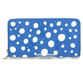 Zippy Wallet Infinity Dot Blau Weiß LV×YK von Louis Vuitton