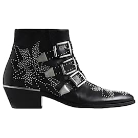 Botines de piel negra Chloé