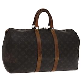 LOUIS VUITTON Monogram Keepall 45 Borsa Boston M41428 LV Auth ki5283
