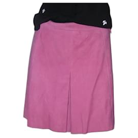 Falda corta de cuero Max & Moi Fucsia