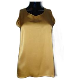 Top Chanel in seta dorata