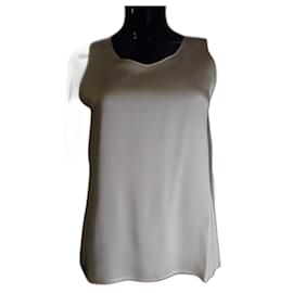 Top de seda Chanel color crema