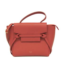 Bolso de cinturón Celine Nano en cuero marrón rojizo - Céline