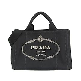 Borsa a spalla in tela da donna Prada Canapa B2439G