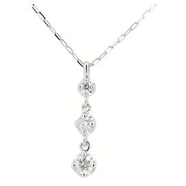 Autre Marque Collana di diamanti 4℃ K18WG oro bianco