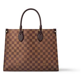 Borsa Louis Vuitton OntheGO MM Damier Ebene Marrone