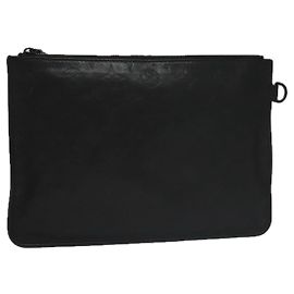 LOUIS VUITTON Pochette Monogram Shadow Pelle Nera LV Auth yk16360