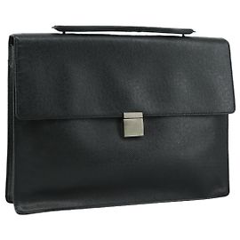 LOUIS VUITTON Taiga Porta Documenti Angara Briefcase Ardoise M30772 Auth bs20889