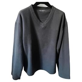 Schiefergrauer Fleece-Pullover mit V-Ausschnitt Größe L-XL Familienhaus - Autre Marque