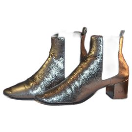 Stivaletti Chelsea Rock 40 Saint Laurent Argentati in Pelle
